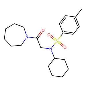 N-[2-(azepan-1-yl)-2-oxoethyl]-N-cyclohexyl-4-methylbenzenesulfonamide structure