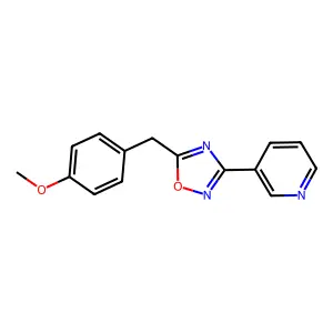 5-[(4-Methoxyphenyl)methyl]-3-pyridin-3-yl-1,2,4-oxadiazole structure