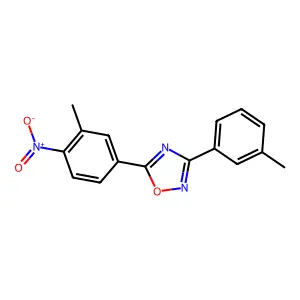 5-(3-Methyl-4-nitrophenyl)-3-(3-methylphenyl)-1,2,4-oxadiazole structure