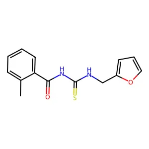 1-Furan-2-ylmethyl-3-(2-methyl-benzoyl)-thiourea structure