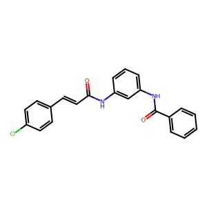 N-[3-[[(E)-3-(4-chlorophenyl)prop-2-enoyl]amino]phenyl]benzamide structure