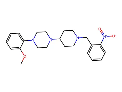 1-(2-Methoxyphenyl)-4-[1-[(2-nitrophenyl)methyl]piperidin-4-yl]piperazine structure