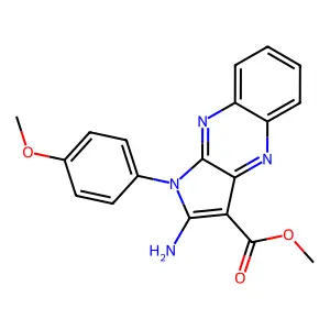 methyl 2-amino-1-(4-methoxyphenyl)-1H-pyrrolo[2,3-b]quinoxaline-3-carboxylate structure