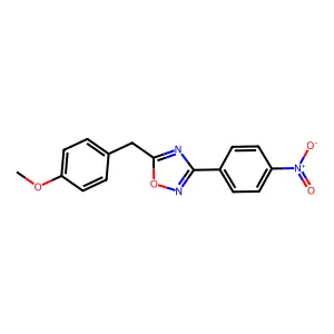5-[(4-Methoxyphenyl)methyl]-3-(4-nitrophenyl)-1,2,4-oxadiazole structure