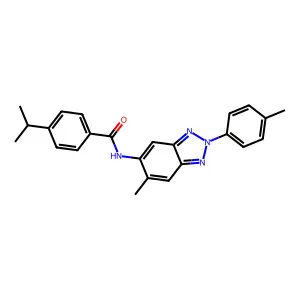 N-[6-methyl-2-(4-methylphenyl)benzotriazol-5-yl]-4-propan-2-ylbenzamide structure