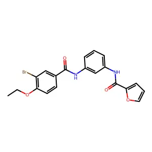 N-[3-[(3-bromo-4-ethoxybenzoyl)amino]phenyl]furan-2-carboxamide structure