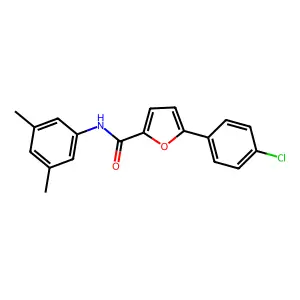 5-(4-chlorophenyl)-N-(3,5-dimethylphenyl)furan-2-carboxamide structure
