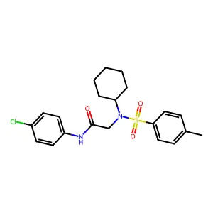 N-(4-chlorophenyl)-2-[cyclohexyl-(4-methylphenyl)sulfonylamino]acetamide structure