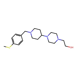 2-[4-[1-[(4-Methylsulfanylphenyl)methyl]piperidin-4-yl]piperazin-1-yl]ethanol structure