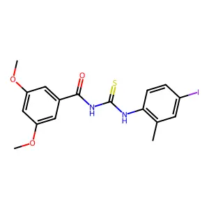 N-[(4-iodo-2-methylphenyl)carbamothioyl]-3,5-dimethoxybenzamide structure