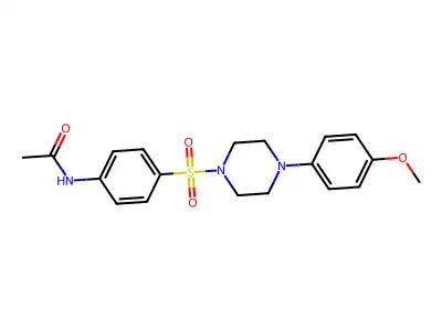 N-(4-{[4-(4-methoxyphenyl)piperazin-1-yl]sulfonyl}phenyl)acetamide structure