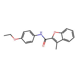 N-(4-ethoxyphenyl)-3-methyl-1-benzofuran-2-carboxamide structure