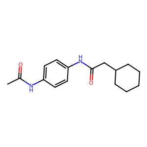 N-(4-acetamidophenyl)-2-cyclohexylacetamide structure