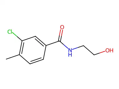 3-chloro-N-(2-hydroxyethyl)-4-methylbenzamide structure