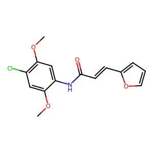 (E)-N-(4-chloro-2,5-dimethoxyphenyl)-3-(furan-2-yl)prop-2-enamide structure