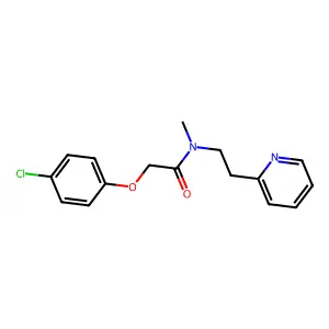2-(4-chlorophenoxy)-N-methyl-N-(2-pyridin-2-ylethyl)acetamide structure