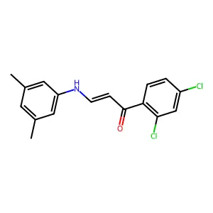 (E)-1-(2,4-dichlorophenyl)-3-(3,5-dimethylanilino)prop-2-en-1-one structure