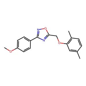 5-[(2,5-Dimethylphenoxy)methyl]-3-(4-methoxyphenyl)-1,2,4-oxadiazole structure