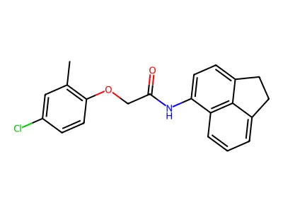 2-(4-chloro-2-methylphenoxy)-N-(1,2-dihydroacenaphthylen-5-yl)acetamide structure