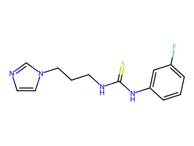 1-(3-fluorophenyl)-3-[3-(1H-imidazol-1-yl)propyl]thiourea structure