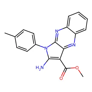 methyl 2-amino-1-(4-methylphenyl)-1H-pyrrolo[2,3-b]quinoxaline-3-carboxylate structure
