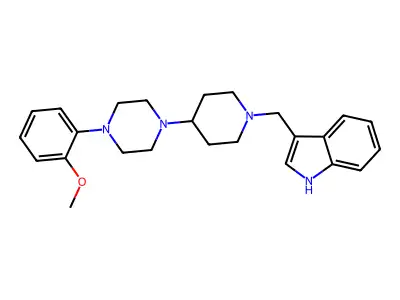 3-({4-[4-(2-methoxyphenyl)piperazin-1-yl]piperidin-1-yl}methyl)-1H-indole structure