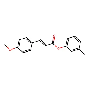 3-methylphenyl (2E)-3-(4-methoxyphenyl)prop-2-enoate structure