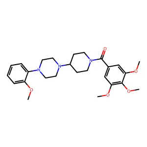 [4-[4-(2-methoxyphenyl)piperazin-1-yl]piperidin-1-yl]-(3,4,5-trimethoxyphenyl)methanone structure