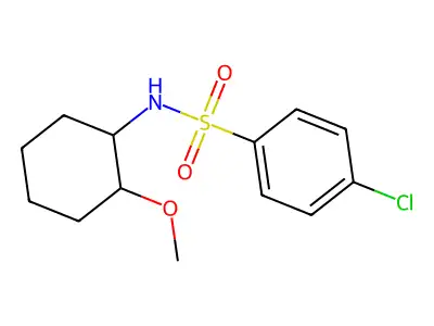 4-chloro-N-(2-methoxycyclohexyl)benzenesulfonamide structure