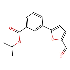 Isopropyl 3-(5-formyl-2-furyl)benzoate structure