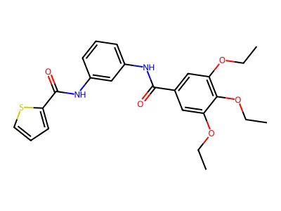 N-[3-[(3,4,5-triethoxybenzoyl)amino]phenyl]thiophene-2-carboxamide structure