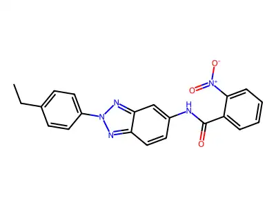 N-[2-(4-ethylphenyl)benzotriazol-5-yl]-2-nitrobenzamide structure