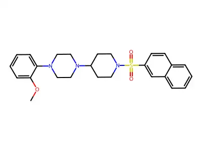 1-(2-Methoxyphenyl)-4-[1-(2-naphthylsulfonyl)-4-piperidinyl]piperazine structure