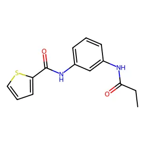 N-[3-(propanoylamino)phenyl]thiophene-2-carboxamide structure