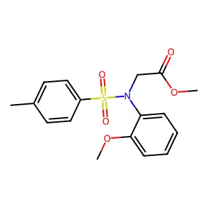 Methyl 2-{(2-methoxyphenyl)[(4-methylphenyl)sulfonyl]amino}acetate structure