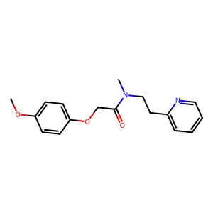 2-(4-methoxyphenoxy)-N-methyl-N-(2-pyridin-2-ylethyl)acetamide structure