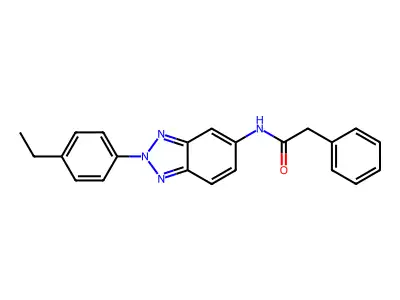 N-[2-(4-ethylphenyl)benzotriazol-5-yl]-2-phenylacetamide structure