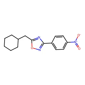 5-(Cyclohexylmethyl)-3-(4-nitrophenyl)-1,2,4-oxadiazole structure