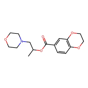 1-Morpholin-4-ylpropan-2-yl 2,3-dihydro-1,4-benzodioxine-6-carboxylate structure