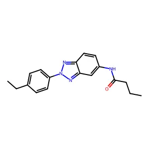 N-[2-(4-ethylphenyl)-2H-benzotriazol-5-yl]butanamide structure