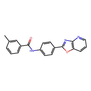 3-methyl-N-[4-([1,3]oxazolo[4,5-b]pyridin-2-yl)phenyl]benzamide structure