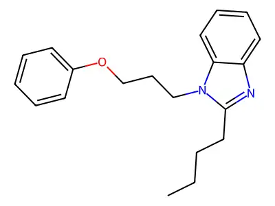 2-butyl-1-(3-phenoxypropyl)-1H-benzo[d]imidazole structure