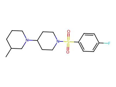 1-[1-(4-Fluorophenyl)sulfonylpiperidin-4-yl]-3-methylpiperidine structure