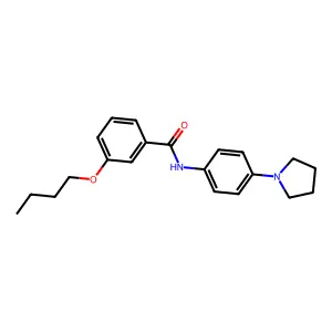 3-butoxy-N-(4-pyrrolidin-1-ylphenyl)benzamide structure