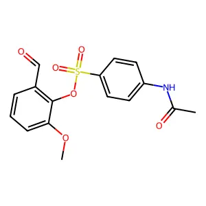 2-Formyl-6-methoxyphenyl 4-(acetylamino)benzenesulfonate structure