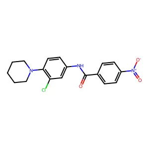N-(3-chloro-4-piperidin-1-ylphenyl)-4-nitrobenzamide structure