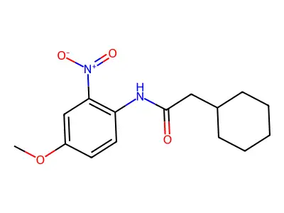 2-cyclohexyl-N-(4-methoxy-2-nitrophenyl)acetamide structure