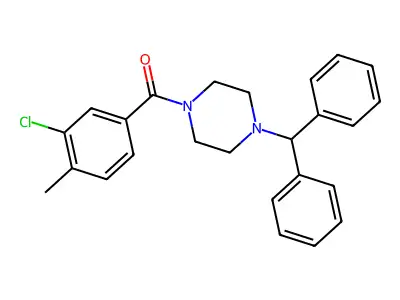 (4-Benzhydrylpiperazin-1-yl)-(3-chloro-4-methylphenyl)methanone structure