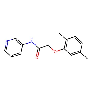 2-(2,5-dimethylphenoxy)-N-pyridin-3-ylacetamide structure