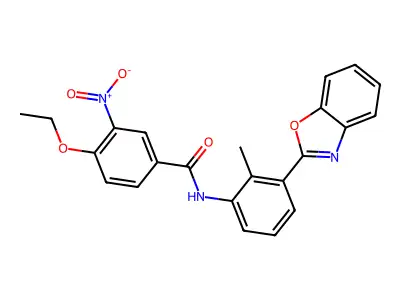 N-[3-(1,3-benzoxazol-2-yl)-2-methylphenyl]-4-ethoxy-3-nitrobenzamide structure